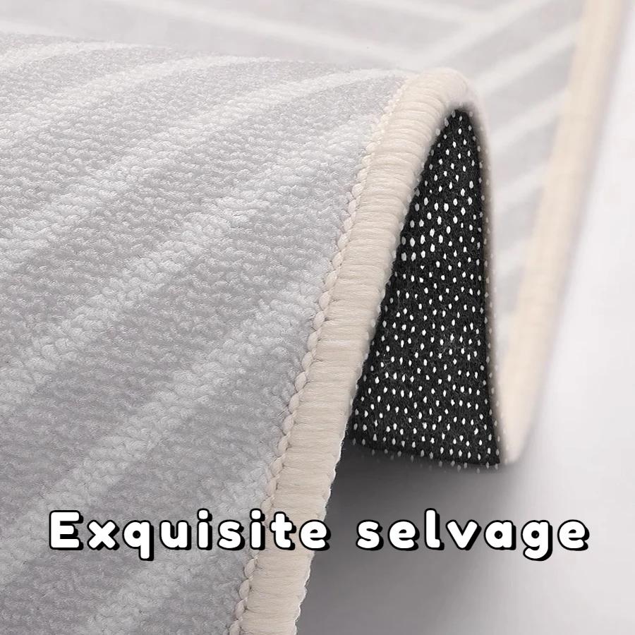 Geometric Decor carpets for living room Black White Light Luxury Rugs Decoration bedroom Non-slip Mat Large Area Rug tapis salon