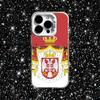 Serbien Flagge Handyhülle Für iPhone 16,15,14,13,12,11,Pro,XS,Max,Plus,Mini,SE Weiß Candy Matt Stoßfeste Hülle