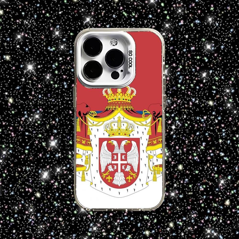 

Serbia Flag Phone Case For iPhone 16,15,14,13,12,11,Pro,XS,Max,Plus,Mini,SE White Candy Matte Shockproof Cover iPhoneXSMax