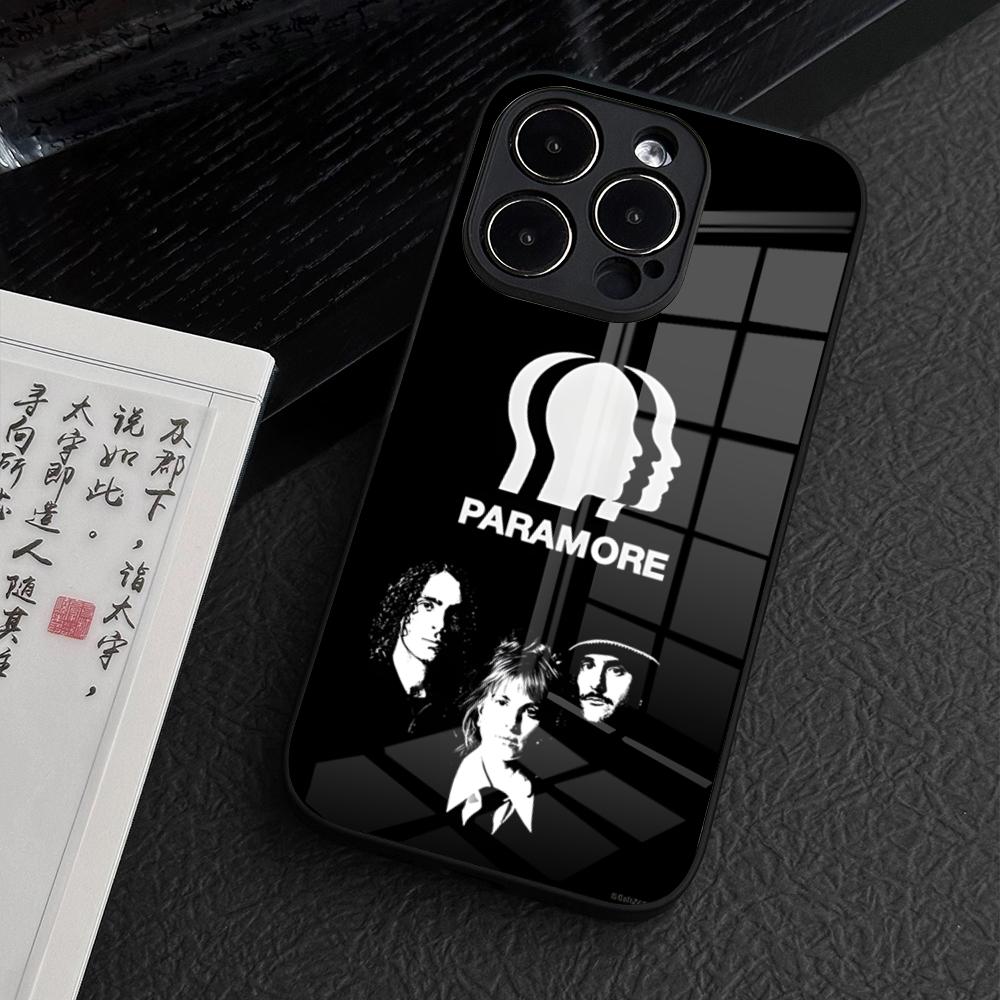 Paramore Band Whitepaper Phone Case For IPhone 17 Pro Max 15 16 Pro 14 Plus 12 11 13 14 Magsafe Wireless Charge Glass Cover