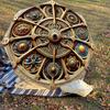 1PC clock faceAutomatic Open/Close Umbrella with Windproof, 8-Rib Sturdy Canopy, Durable Ribs, Fashionable Design, Outdoor Accessory, Fun Prin, Holida