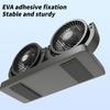 12V Double Motor Vehicle Fan, USB Car Air Ventilator with Two Speed Control, Horizontal and Vertical Adjustment Features
