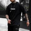 Herr Monogramtryck Casual Lös Kortärmad Enkel Bekväm T-shirt Herr
