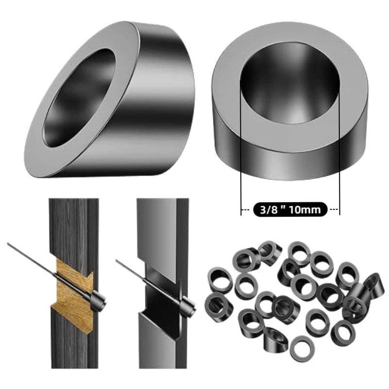 Neue Edelstahl-Seilgeländer Treppenenden 1/4" 3/8" Innendurchmesser Winkel 30 Grad Winkel Senkscheibe Silber Seilgeländer-Beschläge