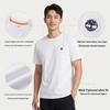 Timberland Solid Color Micro Logo Sports Casual Crew Neck Short Sleeve T-Shirt Men Tops White A6DKU-100
