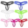 Pánské nylonové kalhotky G-string tanga Krajkové spodní prádlo T-back Shorts