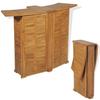 vidaXL Foldable Bar Table 155x53x105 Cm Solid Teak