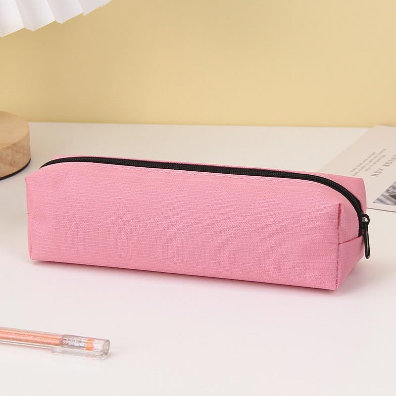 Solid Color Oxford Large Pencil Case - Customizable Student Stationery Bag with Logo Printing