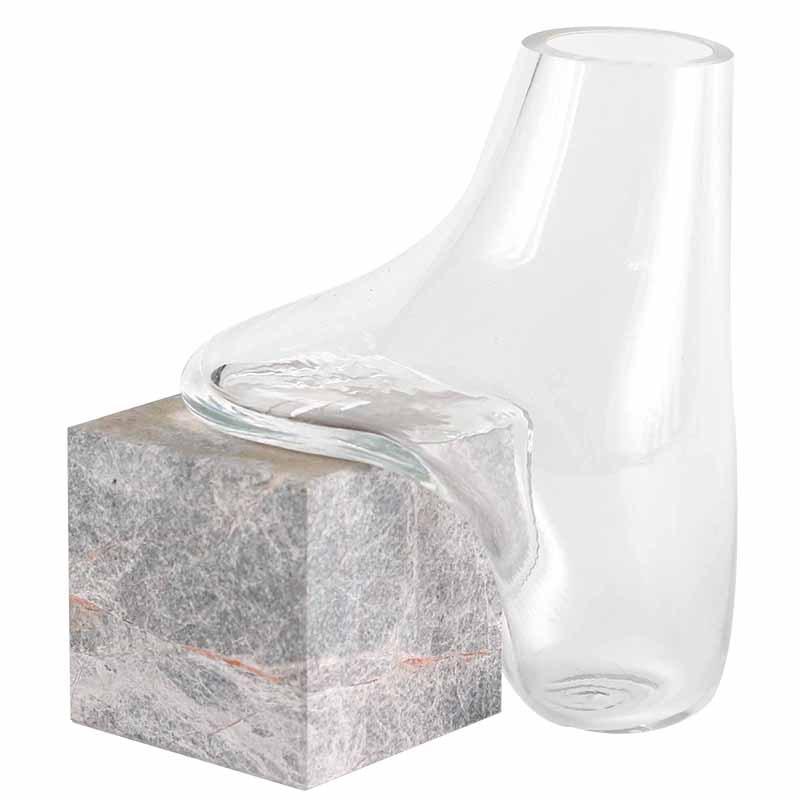 

Стеклянные вазы особой формы, креативные мраморные абстрактные гидропонные цветочные сосуды, легкая роскошная модельная комната, аксессуары для стола в гостиной Special-shaped glass vase M1003552