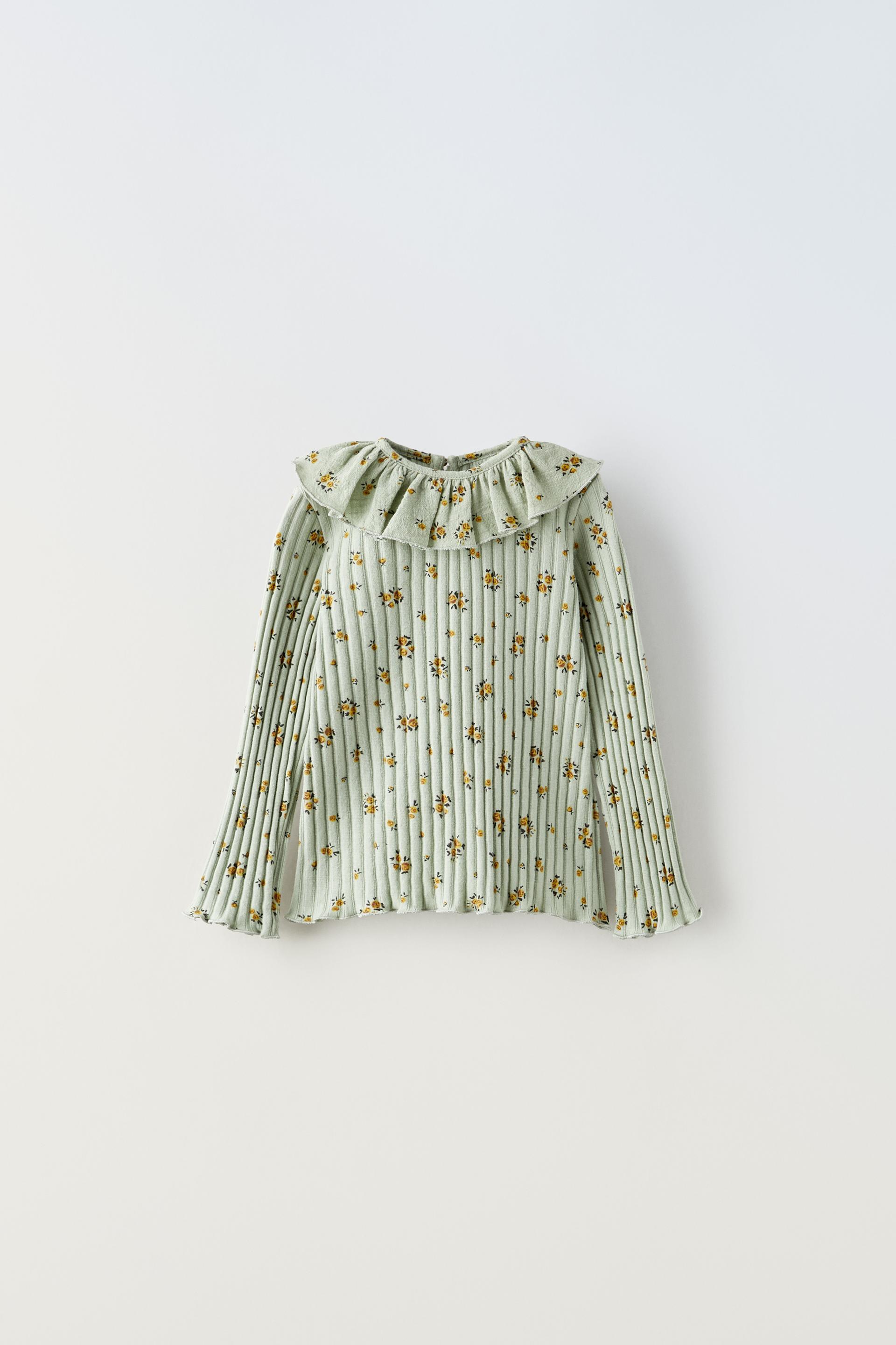 

ФУТБОЛКА В РЕБРИКУ С ЦВЕТОЧНЫМ ЦВЕТОМ