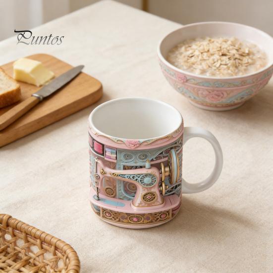 Personalized Accent Mug Crochet Ceramic Coffee Cup Yarn Hooks And Tools Design Knitting Mom Gift for Crocheting Moms Grandma Wife Daughter