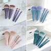 Hot Selling 5-in-1 Mini Makeup Brush Set with Mirror Travel Size Eyeshadow Powder Foundation Brush Beauty Tool