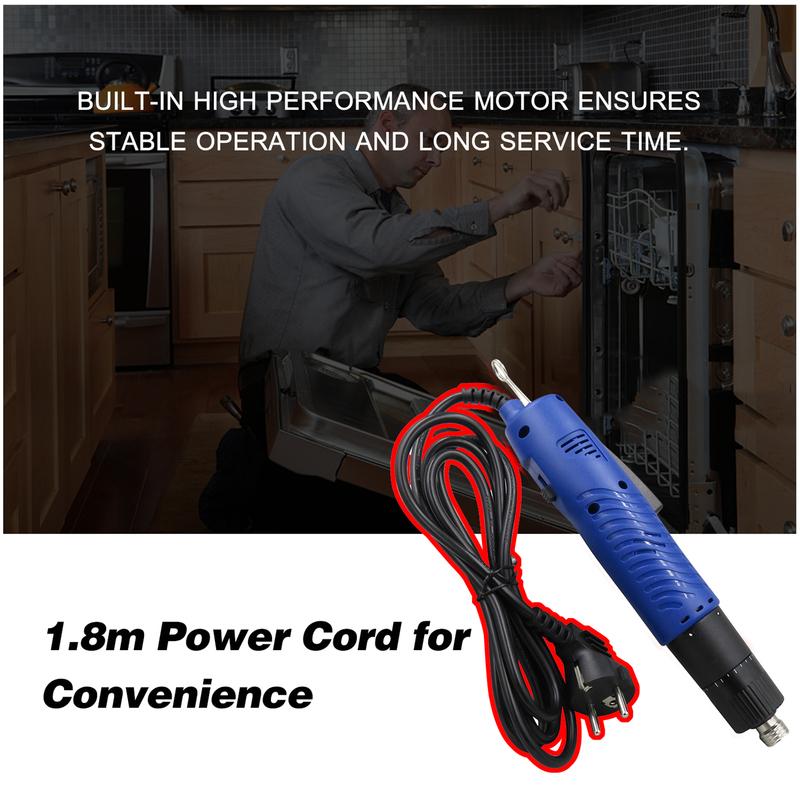 Electric Screwdriver Handheld Corded Electric Screw Driver Adjustable Torsion 1/4-in Screw Bit Diameter Repair Tool