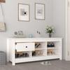 Vidaxl Szafka Na Buty, Biała, 110X38X45,5 Cm, Lite Drewno Sosnowe
