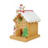 Resin Christmas House Statue Cartoon Christmas Miniature Cookie House  Home Office Decorations