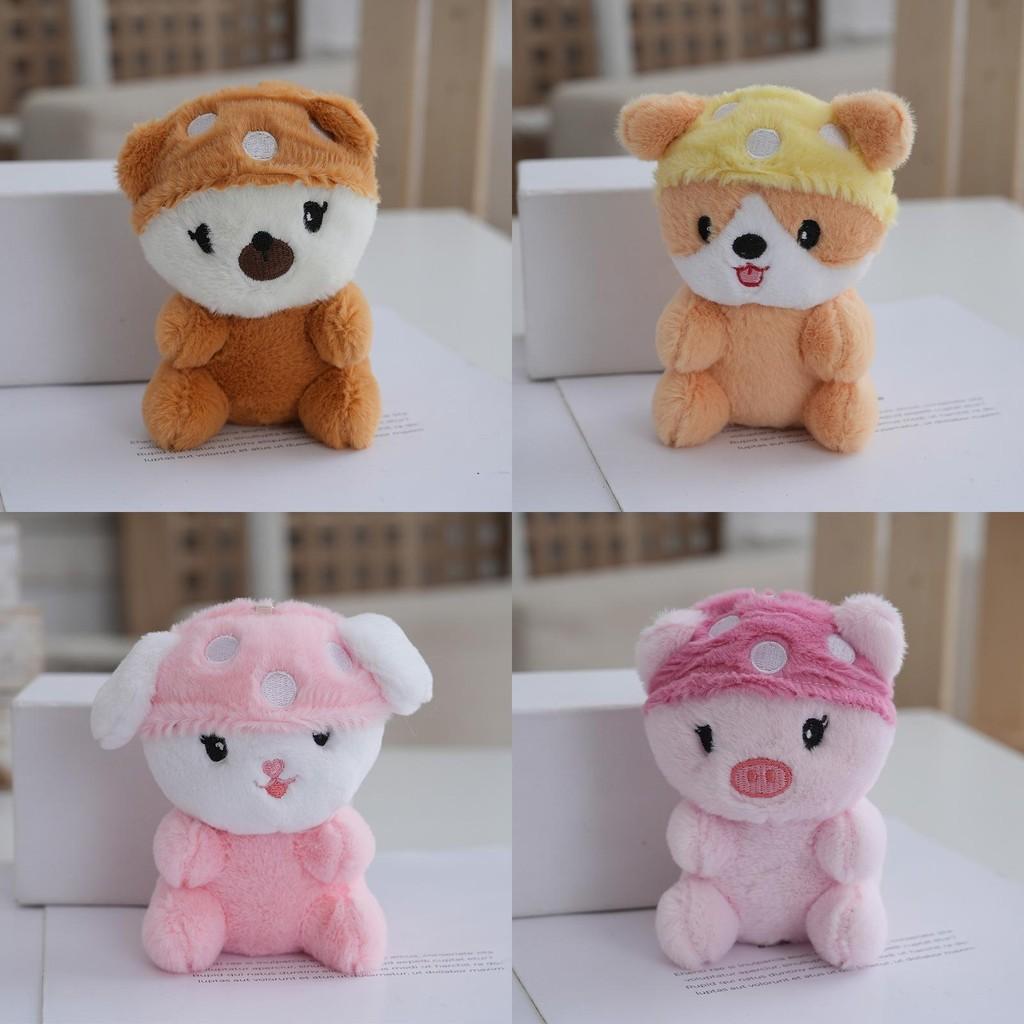 Plush Mushroom Adorable Stuffed Animal Keyring For Bag Accessories Charm