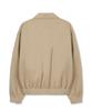 West Grand Boulevard Oversized Placket Satin Blouson Beige