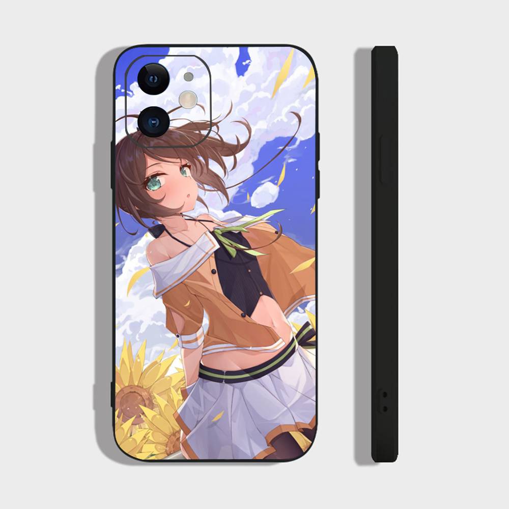 

Чехол для телефона Natsuiro Matsuri Anime H-hololive Для iPhone 17 Air 16 15 14 13 Pro Max 11 12 Черный Силиконовый Чехол IPHONE 15