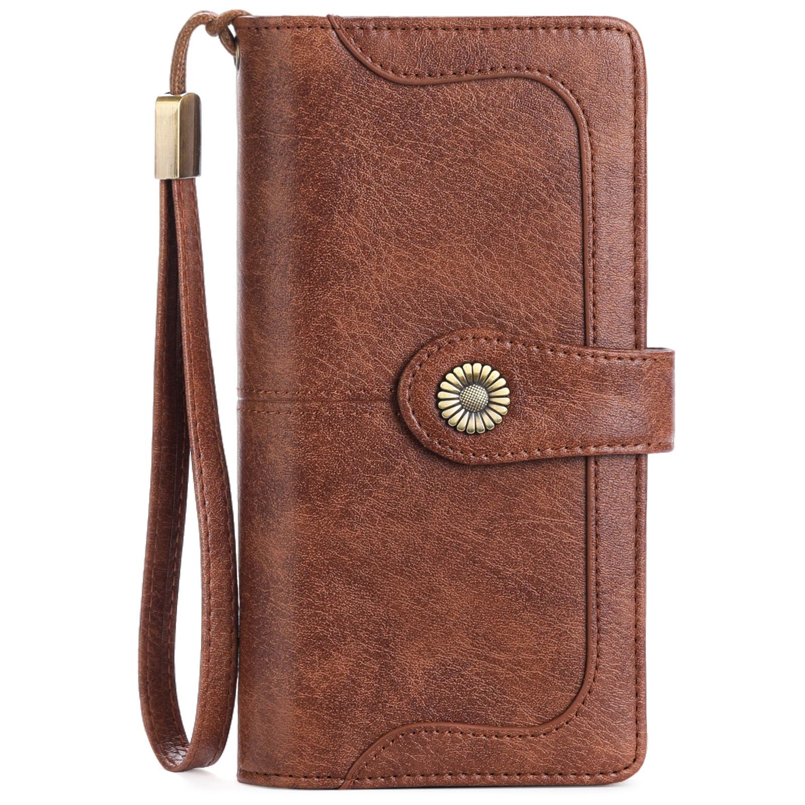 

Жіночий довгий гаманець на блискавці з RFID-захистом - Європейський та американський стиль, великої місткості, клатч з ПУ шкіри