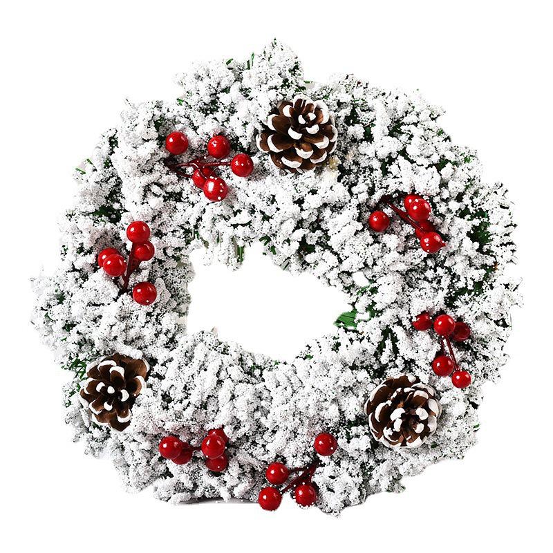 30CM Christmas Wreath Garland - Holiday Door Hanging Decoration for Home, Hotel, or Mall