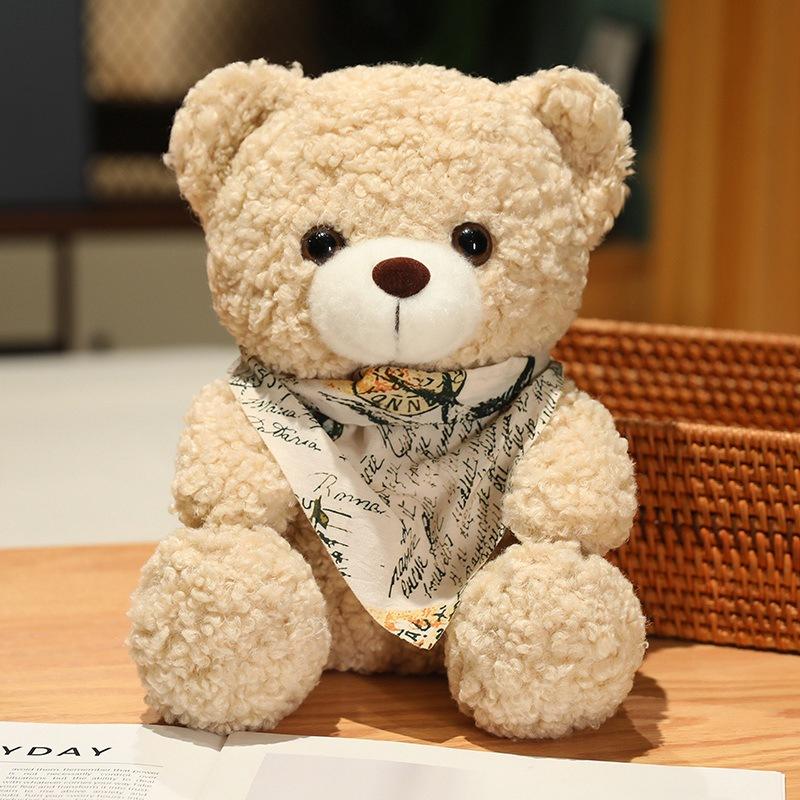 Cute Cute Scarf Teddy Bear Doll Plush Toy Sitting Bear Hugging Bear Doll Children's Doll Doll
