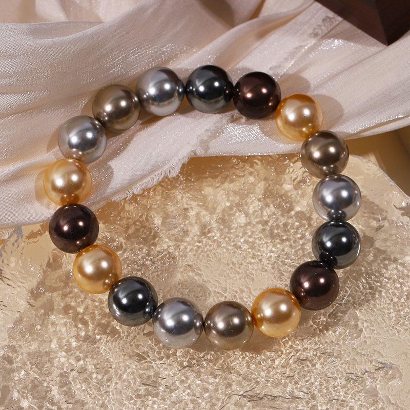 Retro Pearl Bracelet - 12mm Round Beads Women's Luxury Fashion Accessory