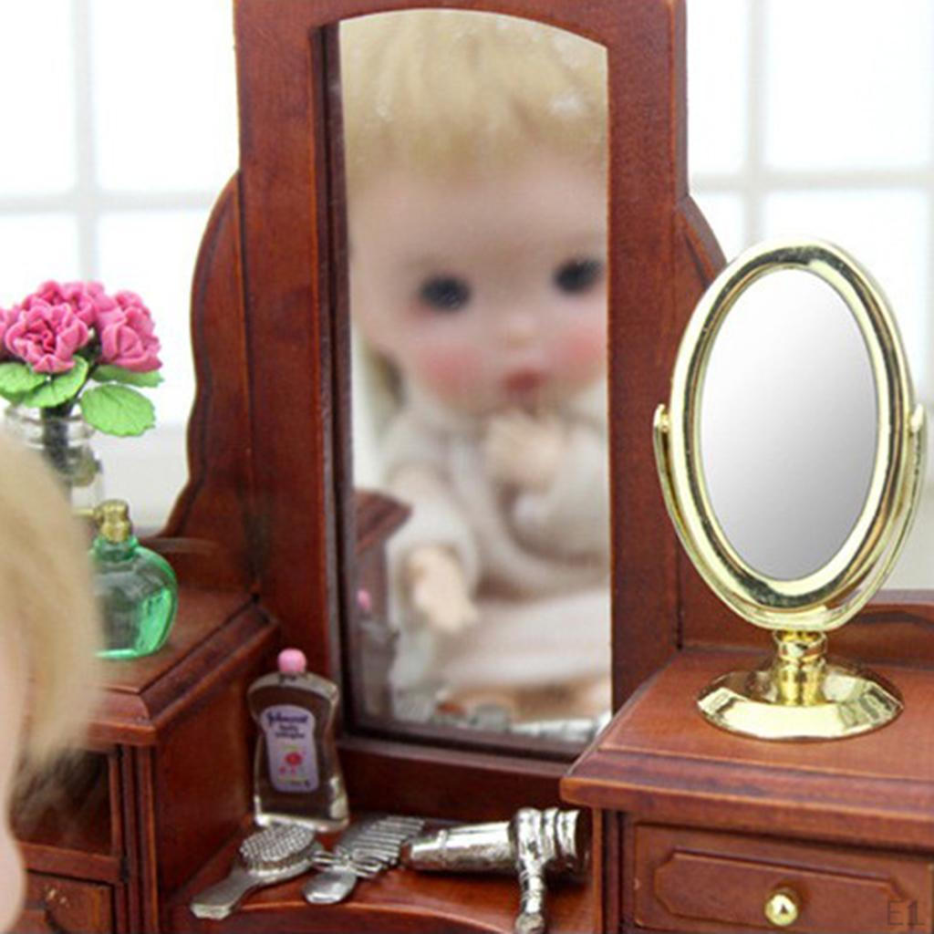 Framed Mirror Made European Style , 1/6 Accessories Bedroom Room Ornaments