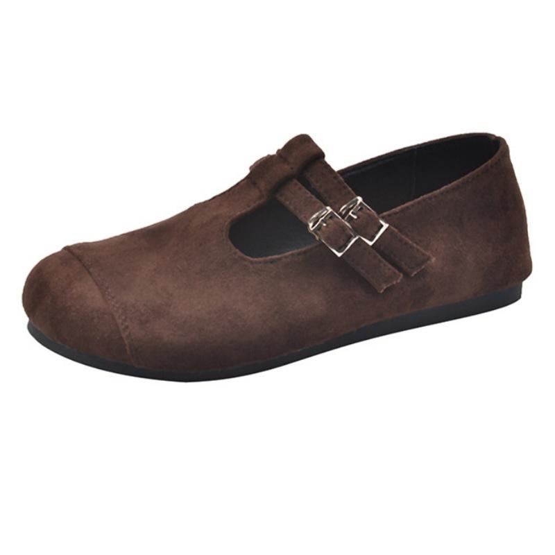 Fashion Spring And Autumn Women's Flat Shoes 2025 Designer New Style Fashion Retro Elegant Flat Shoes Casual Round Toe Ballet Flats