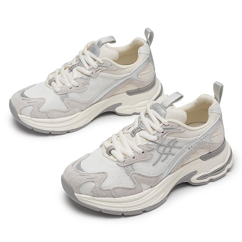 Platform shoes breathable and versatile high-end women's shoes small people show height new 2025 casual shoes dad shoes