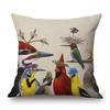 Decorative Cushion Covers Squirrel Bird Bear Fox Animals Pillow Case Modern Decor Flower Pillowcase For Sofa 45X45Cm