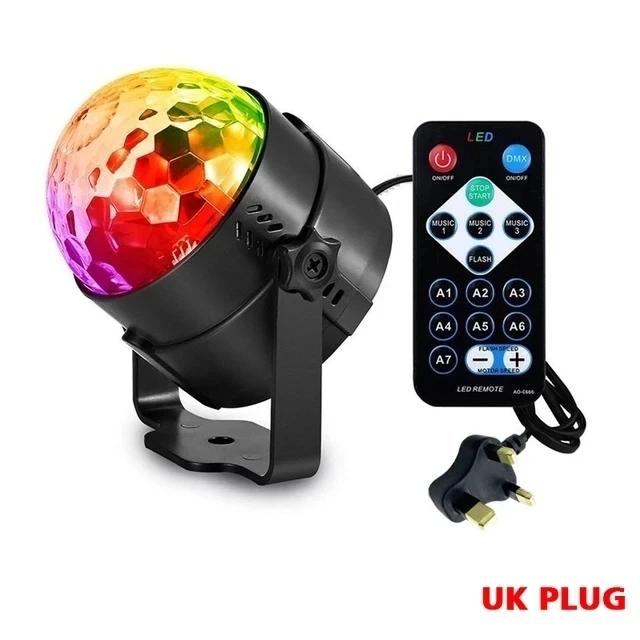LED Remote Control Mini Magic Ball RGB Crystal Magic Ball Lamp Dance Table Lamp KTV Stage Lamp Flash Bar Atmosphere Light
