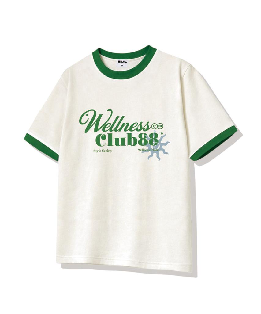 Wenil Wellness Club Ringer Loose Fit Short Sleeve T-Shirt 4 Colors [Wase_4502]