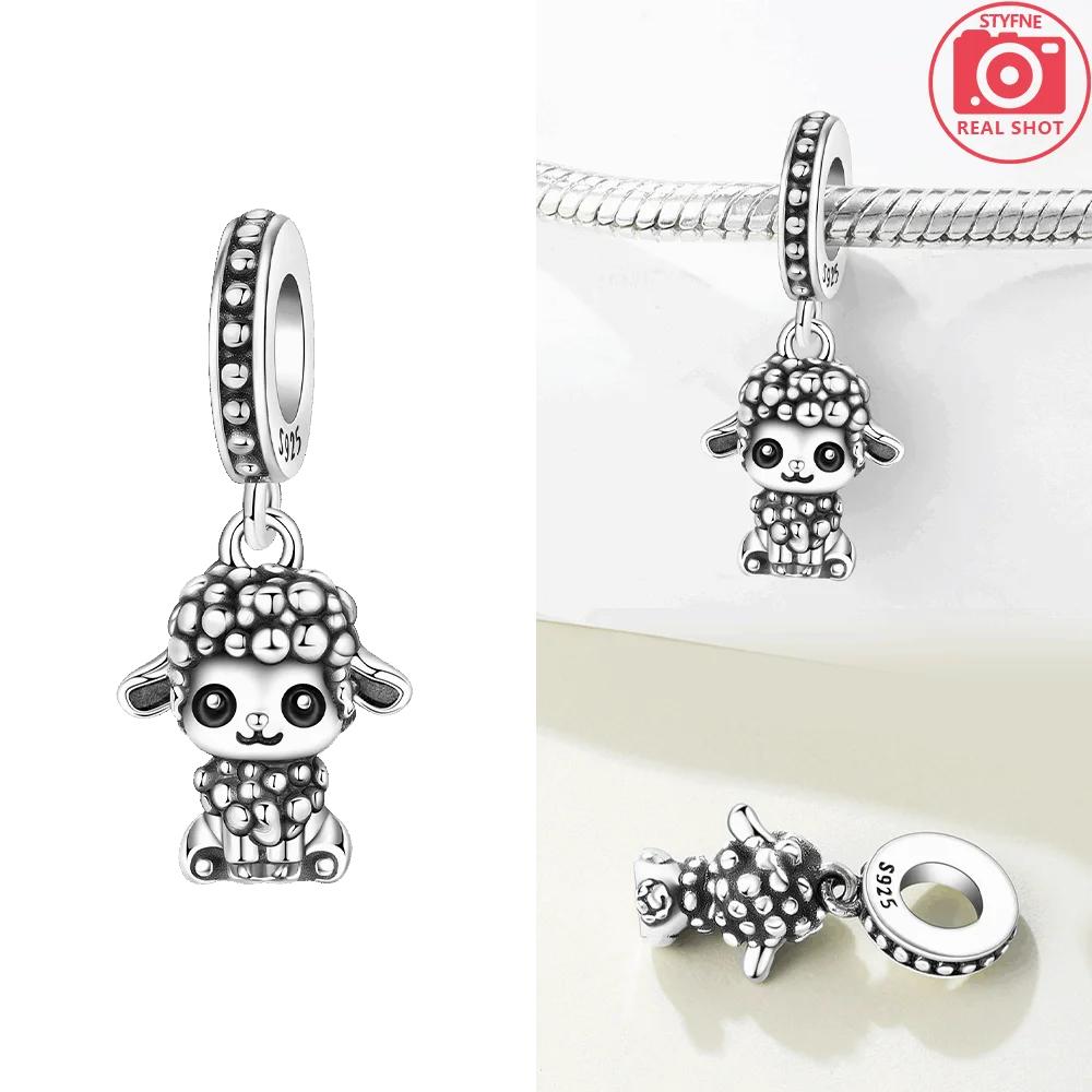 Copper Original Firefly Moon Elephant Cute Cow Lamb Mouse Cheese Charms Beads Fit Bracelet Women Jewelry Diy Fine Gift