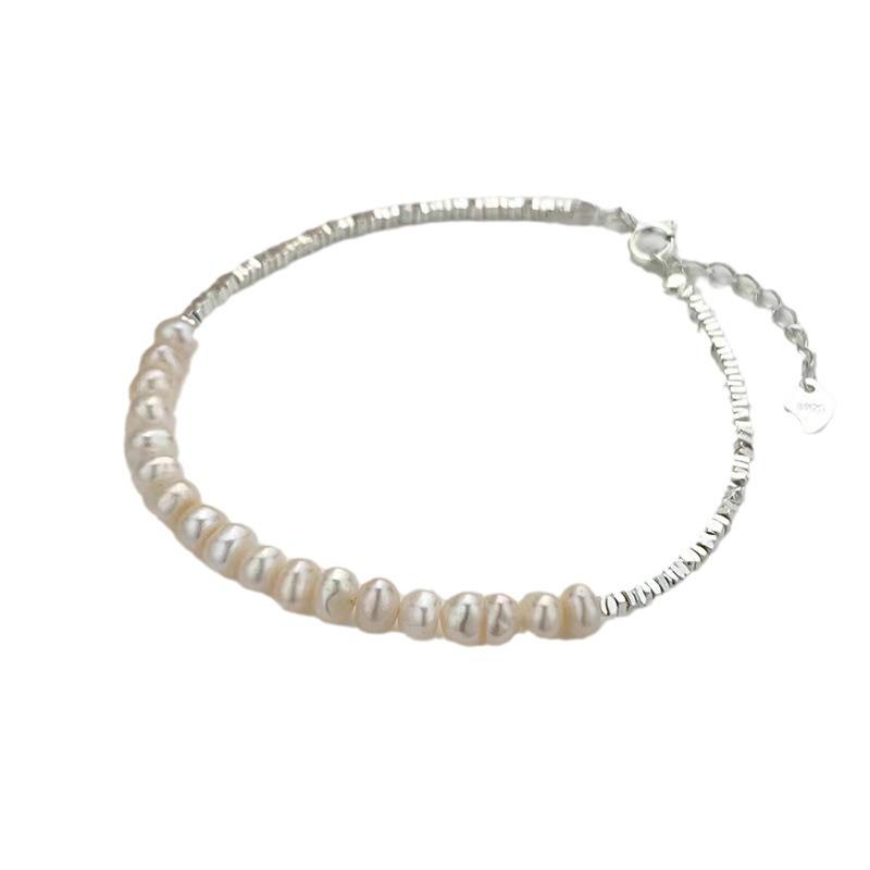 Silver Pearl Bracelet - Women's Light Luxury Niche Design, Student & Best Friend Gift, Ins-Cool Style, Simple Elegance.