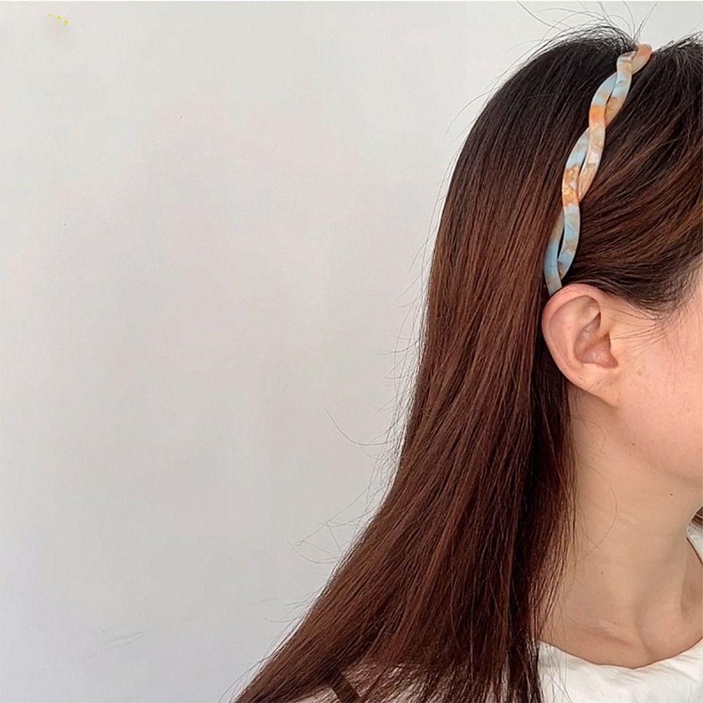 Acid Women Hairpin Female Hair Accessories Cross Headband Korean Style Headwear Twist Hair Band