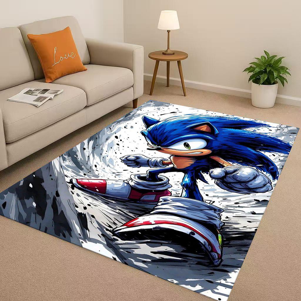 3D S-Sonics Cartoon Living Room Non-Slip Area Rug Soft Carpet for Bedroom Playroom and Sofa , Easy Clean Home Decor Doormat