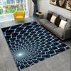 3D Vortex Illusion Area Rug,Abstract Geometric Optical Carpet Rug for Living Room Bedroom Sofa Doormat Decor Non-slip Floor Mat