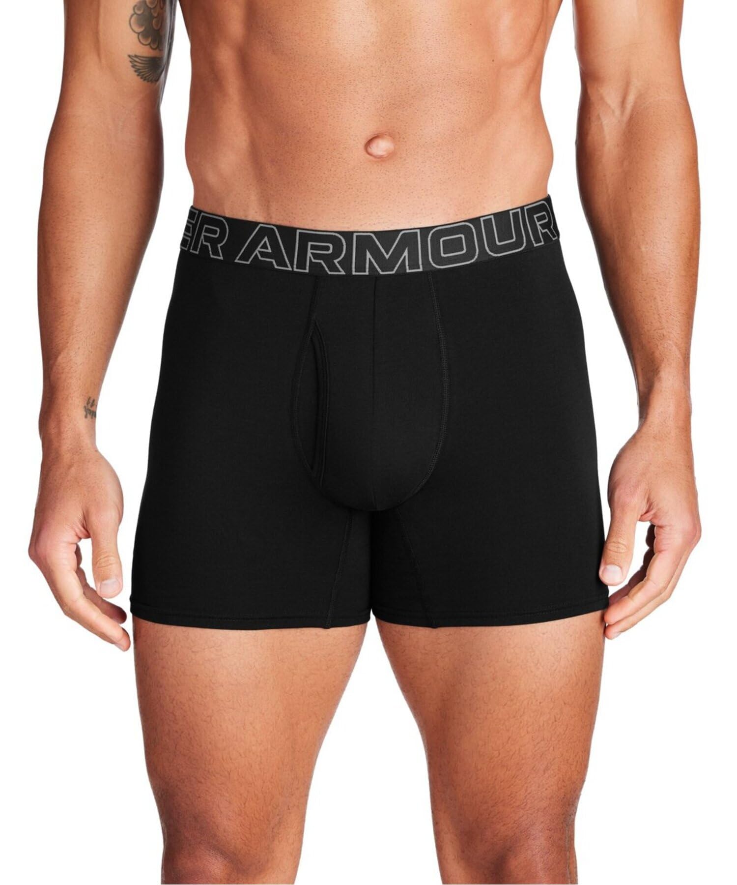 

Under Armour A M UA Perf Cotton 6in 3XL Black/Black/Steel