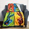 1pc Bugs Bunny Pop Art Flannel Throw Blanket Lightweight Soft Warm All Season Blanket for Sofa, Bed, Travel,L1028155