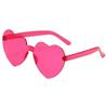 Rimless Heart Sunglasses, Candy Color Fun Glasses, Bachelor & Wedding Party Favors, Gift for Guests & Party Decor