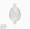 Natural Crystal Stone Charms Faceted Waterdrop Connector with Brass Findings Golden for Necklace Bracelet Jewelry Making DIY