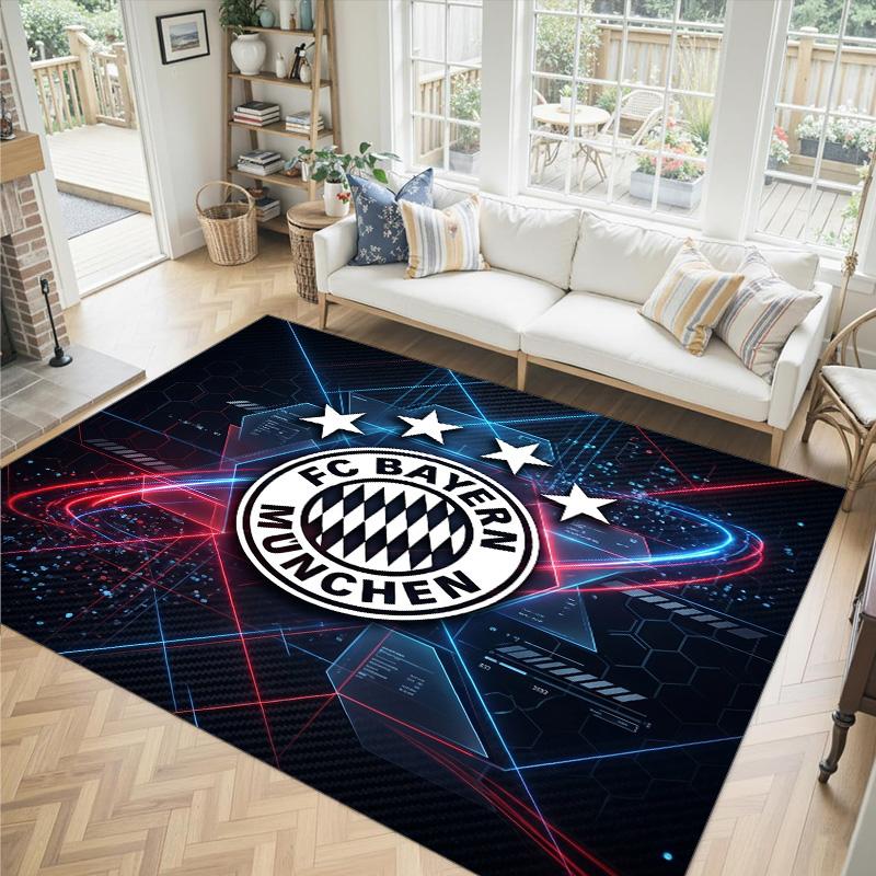 Tappeto in velluto di cristallo con design Bayern Monaco Accogliente Non?Tappeto Stampato Antiscivolo per Camera da Letto Soggiorno Ingresso