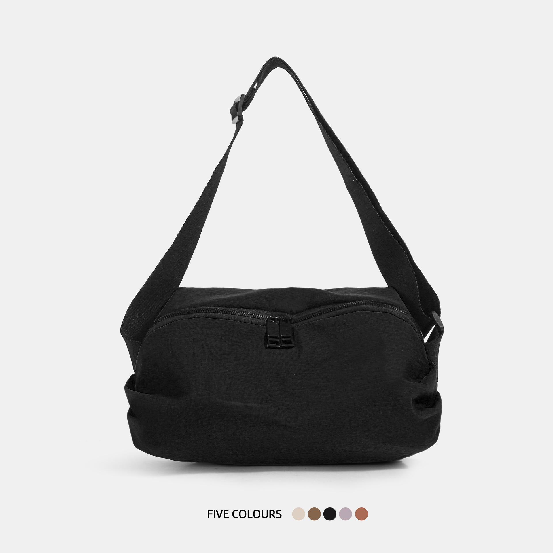 

New Crossbody Bags Lightweight Minimalist Yoga Storage Bag Pure Color Casual Comfortable and Versatile Texture Satchels Bag чорний