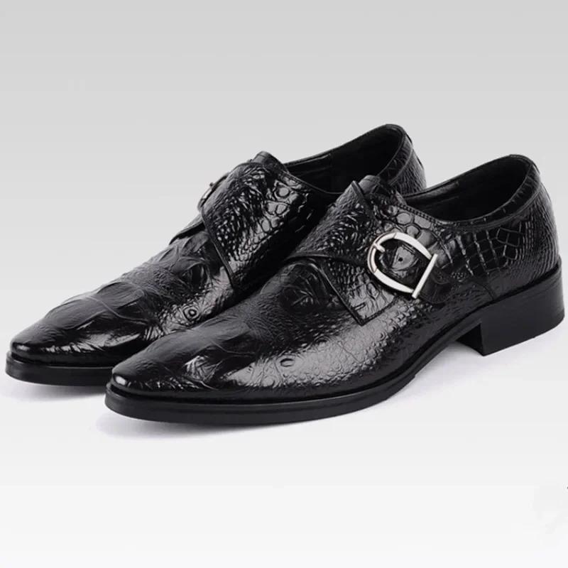 Luxus Herren Lederschuhe Hochwertige Herrenschuhe Spitz Oxford Hochzeit Leder Herren Abendschuhe 2024 Gentleman Büro Mann Schuh