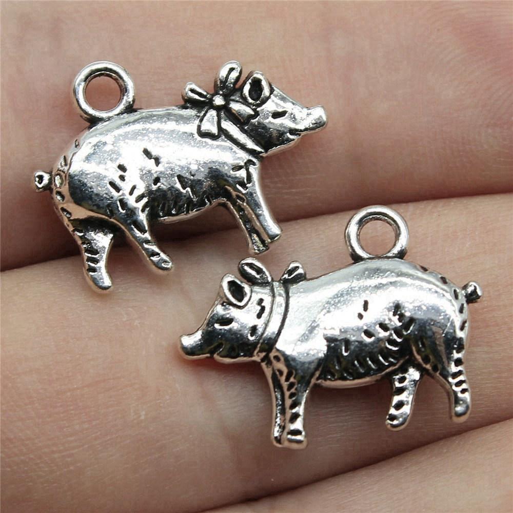 Charms Pig Sheep Cow Rabbit Pendants Wedding Jewelry Findings QC099