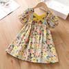 Girls Summer Cotton Floral Dress Cute Princess Toddler Kids Party Sundress Casual Beach Wear For Baby Girl