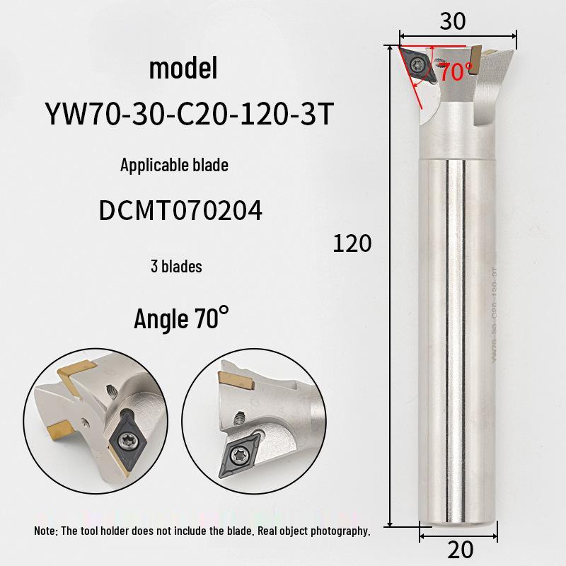 45°-75° CNC V-Shaped Dovetail Groove Milling Cutter with Inner Hole