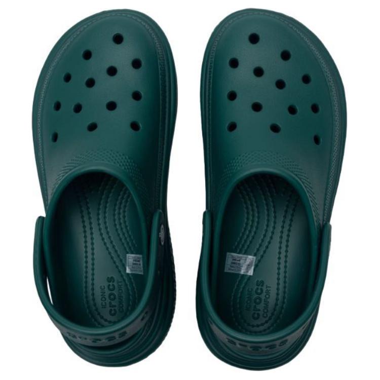 Crocs Lightweight Slip-On Clogs Women Footwear Dark-Green 209347-302