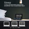 Multifunctional Digital Mirror Clock 15W Wireless Charging Alarm Clock with Large Dimmable Display