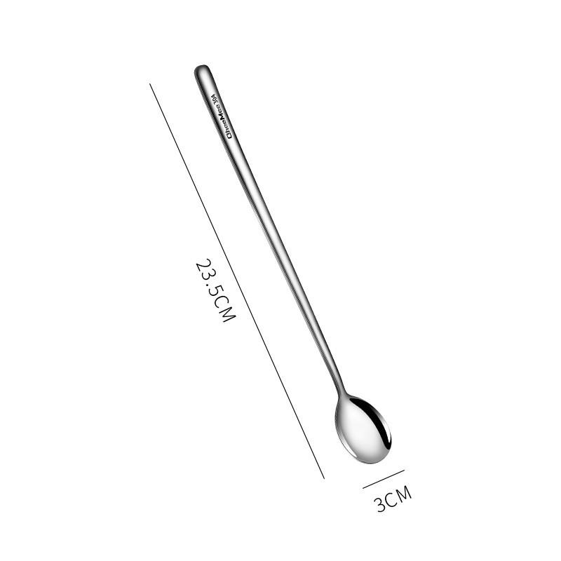 1pc 304 Stainless Steel Spoons Ice Cream Spoons Long Handle Coffee Spoons Stirring Spoons Kitchen Utensils Outdoor Tableware